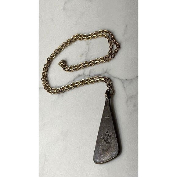 Vintage Terra Sancta Guild 1969 Enamel Dove Pendant Necklace Israel - Picture 7 of 16